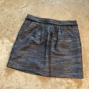 Gap navy/silver metallic skirt